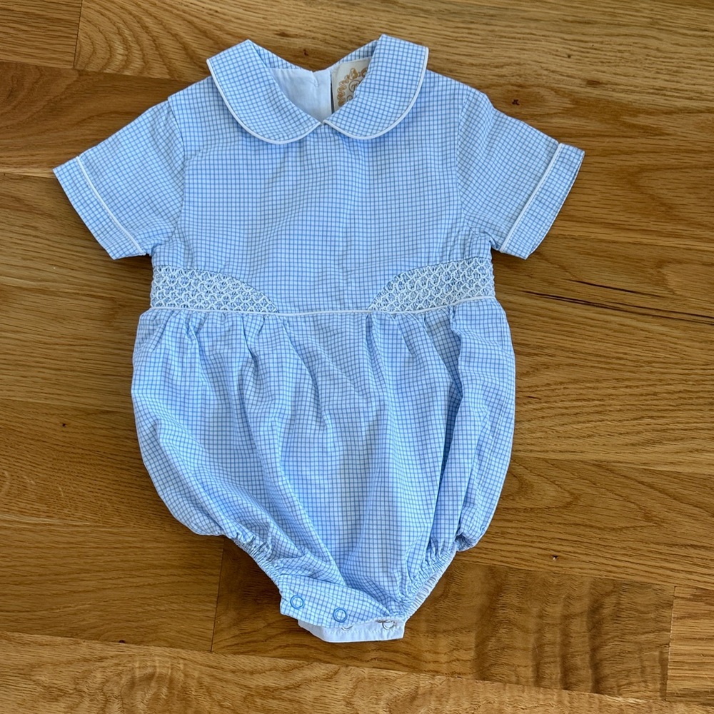 The Beaufort Bonnet Company Blue Gingham Bubble